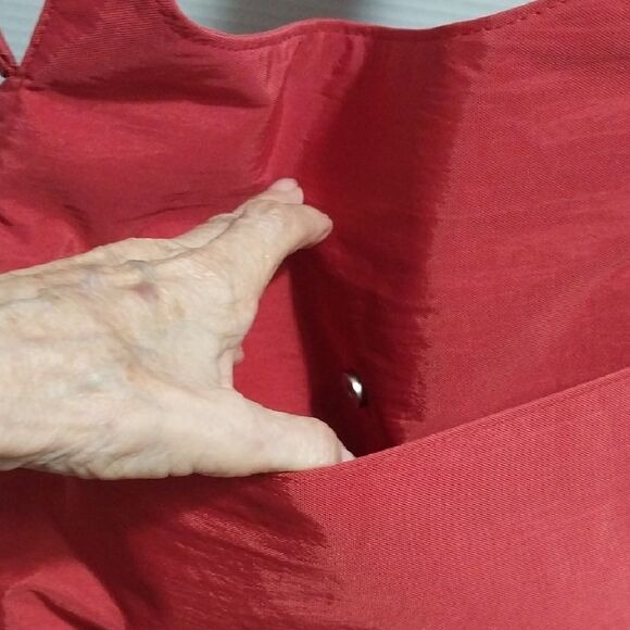 Baggallini Red Crossbody Bag with Silver Accents - Picture 5 of 5